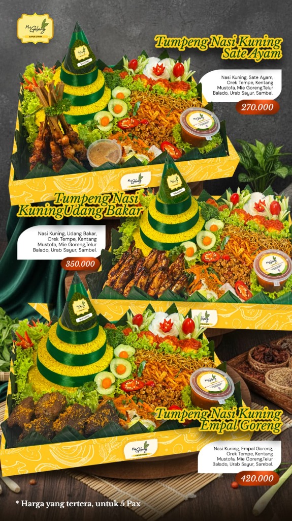 Menu Tumpeng Nasi Kuning Mak Gobang